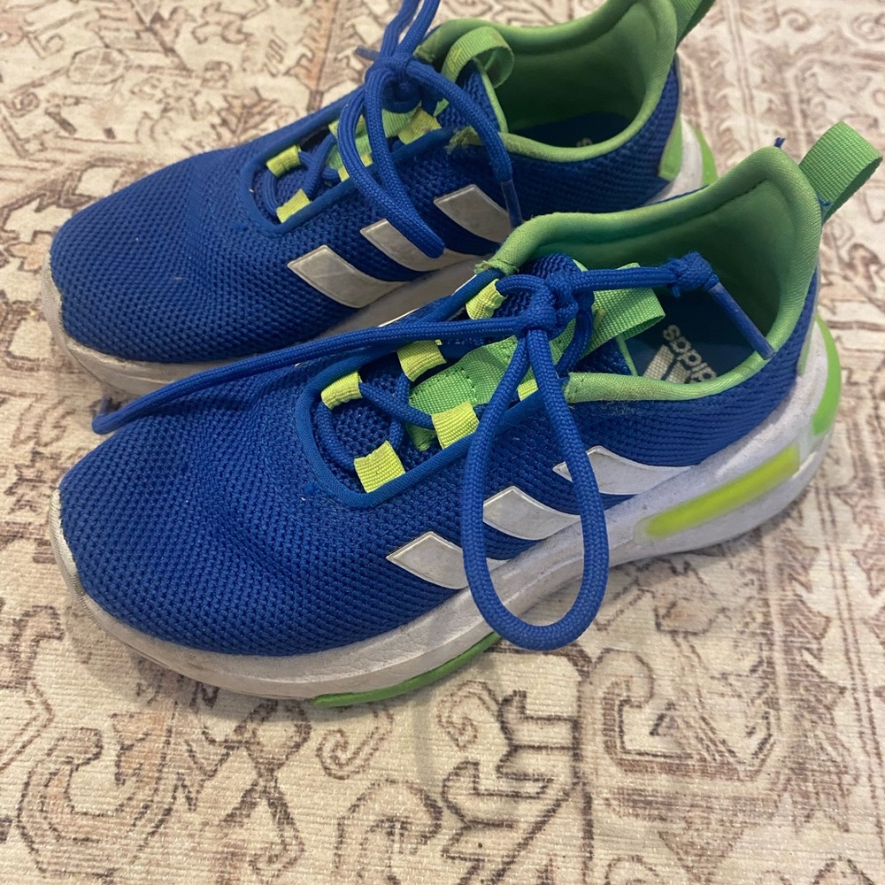 Adidas Kids Blue and Green Sneakers